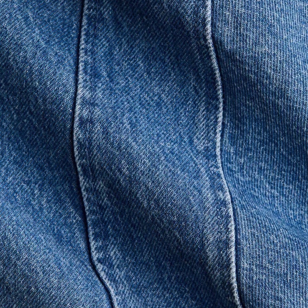 H&M Denim Blue Puff Sleeve Dress - Picture 4 of 6